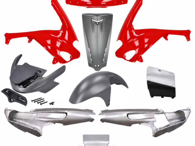Plaatwerkset origineel model + spoiler SP pro rood/zilver Gilera Runner 50/125/180