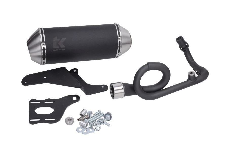 Uitlaat Turbokit 4t 3v Euro-4 G-max '18-20' Zwart Alu Primavera, Sprint, Vespa M4t185-n