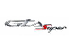 Embleem Piaggio Origineel Achterzijde Woord (gts Super) Chroom/rood Gts 125-300 4t 2h003199000a1