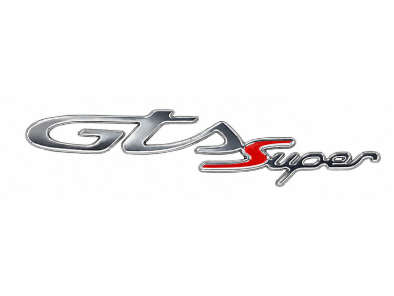 Embleem Piaggio Origineel Achterzijde Woord (gts Super) Chroom/rood Gts 125-300 4t 2h003199000a1