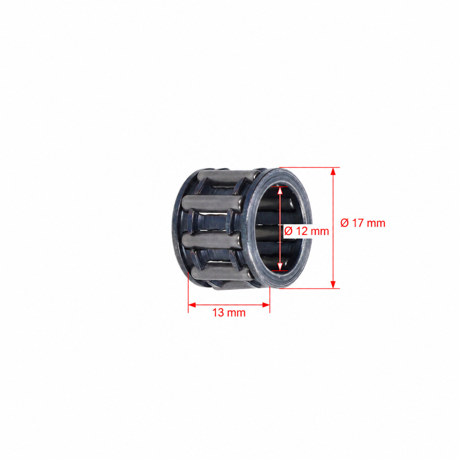 Naaldlager Piaggio Origineel Pistonpen 50cc 12x17x13 Sco Piaggio 2t, Sr50 2t, Runner 500501 - Afbeelding 2