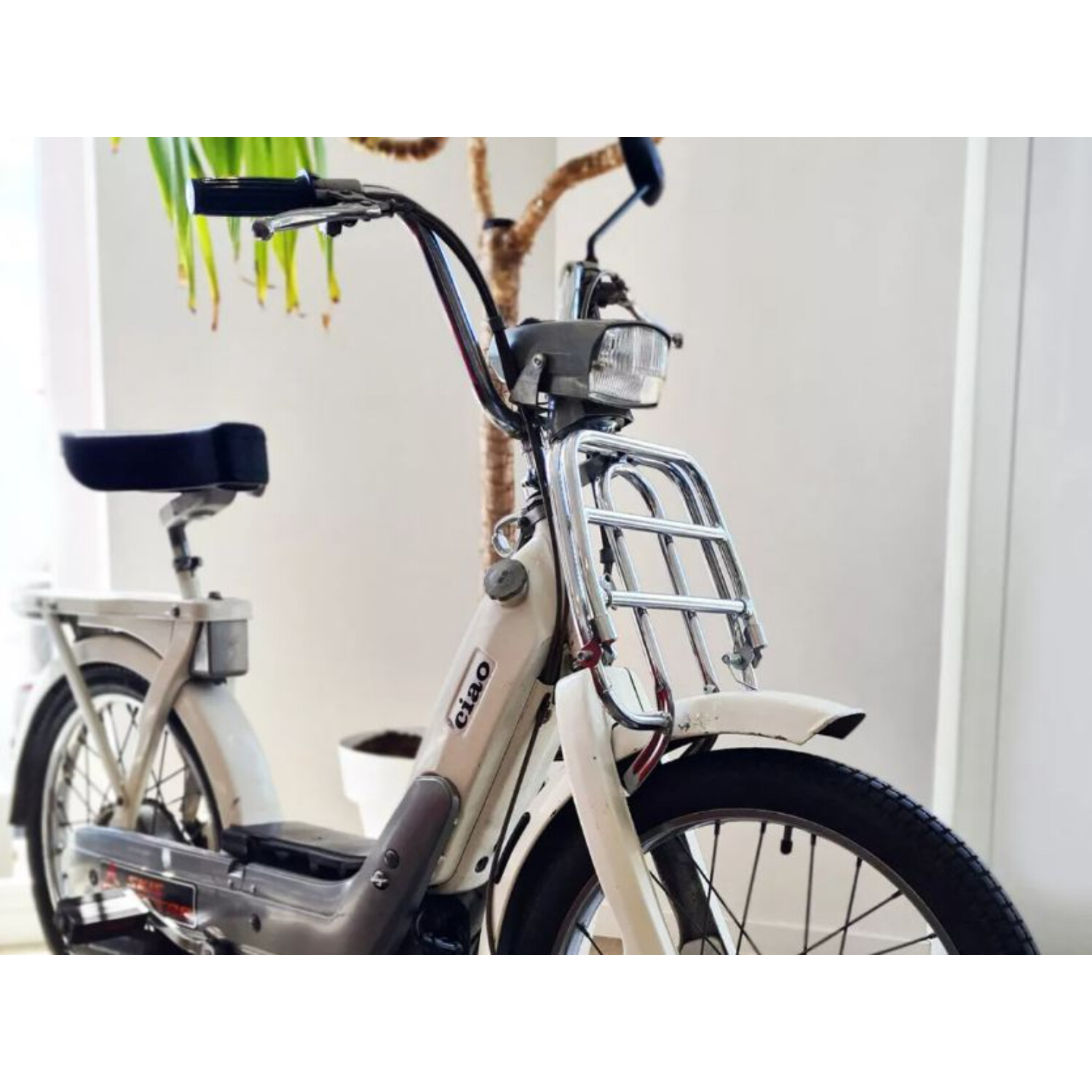 Voordrager Moto-Nostra opklapbaar V2 Vespa chroom Ciao - Afbeelding 3