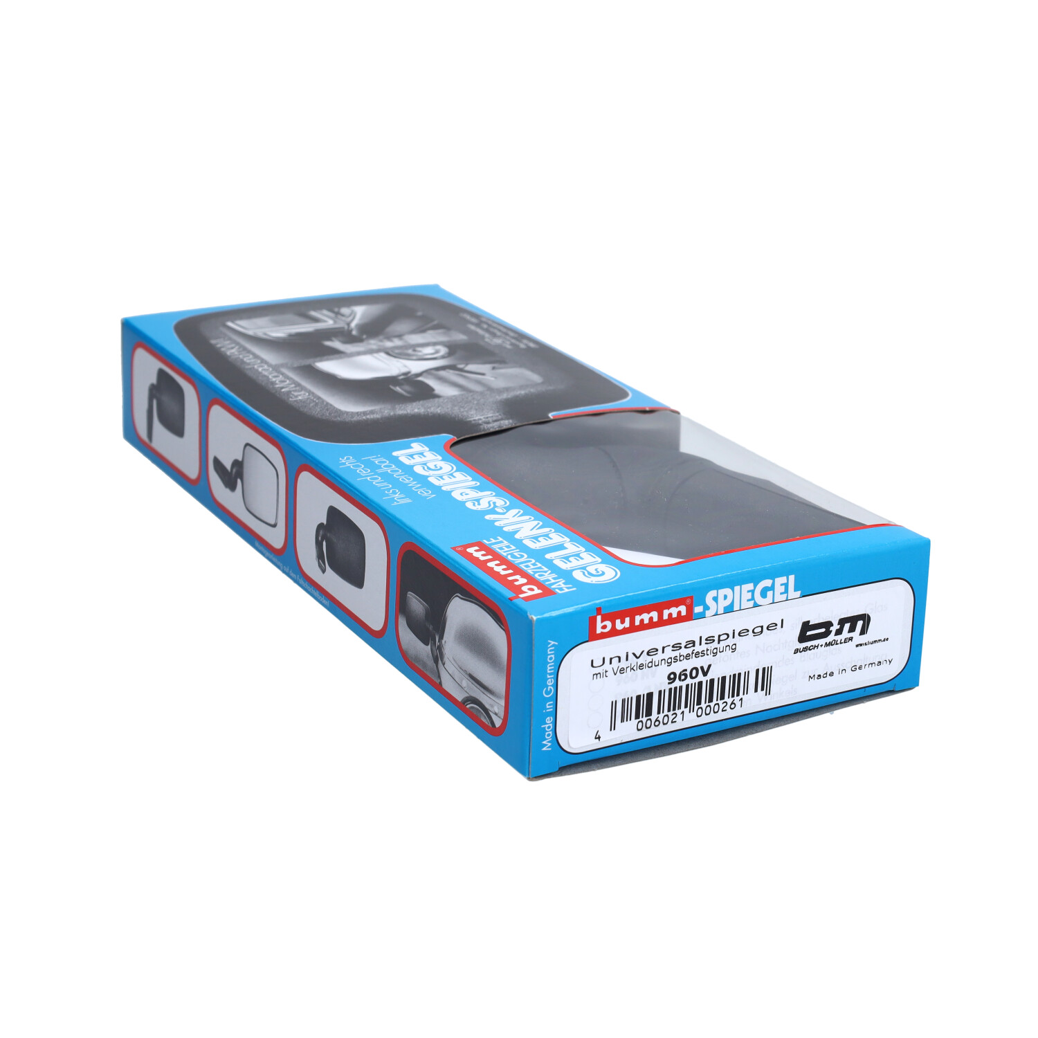 Spiegel Bumm Universeel Mbv Kuip Links/rechts 150x110mm Zwart Kreidler, Zundapp, Hercules 960v - Afbeelding 2