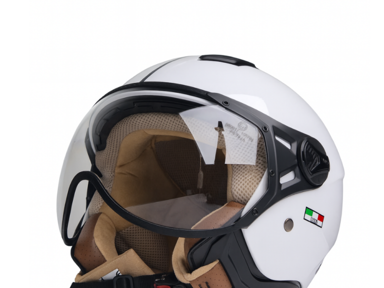 HELM VITO JET MODA GLANS WIT XXL