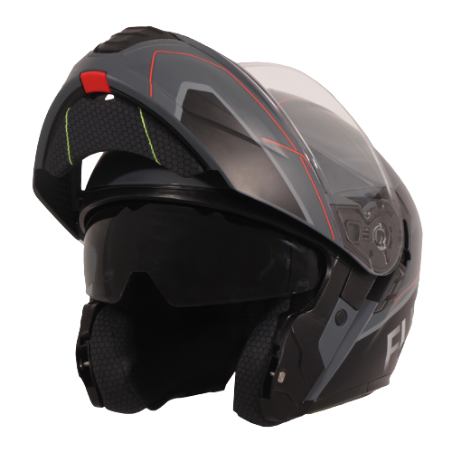 HELM VITO SYSTEEMHELM FURIO MAT ZWART/ROOD S