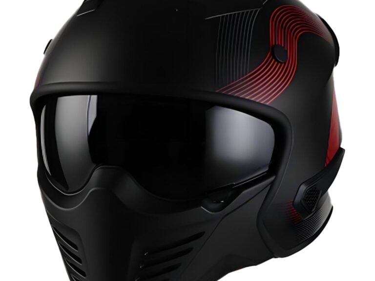 HELM VITO BRUZANO MAT ZWART + ROOD XS