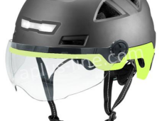 HELM VITO E-LIGHT MET VIZIER MAT ZWART + FLUOR (SPEED PEDELEC) XXL (61-63 CM) +GRATIS OORPADS