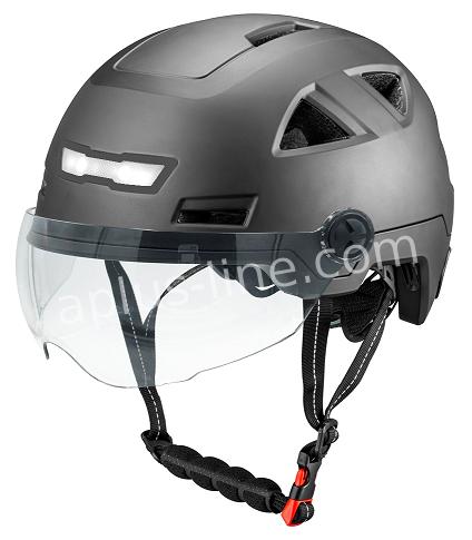 HELM VITO E-LIGHT MET VIZIER MAT ZWART (SPEED PEDELEC) S/M (55-58CM) +GRATIS OORPADS