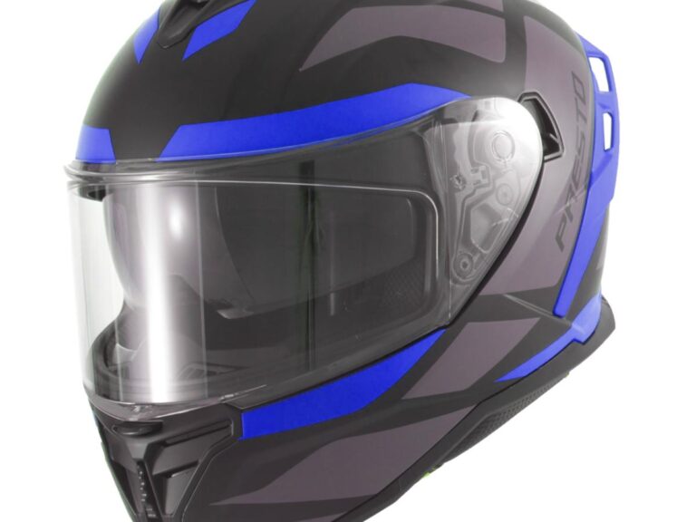 HELM VITO PRESTO INTEGRAAL + ZONNEVIZIER GLANS BLAUW/ZWART M
