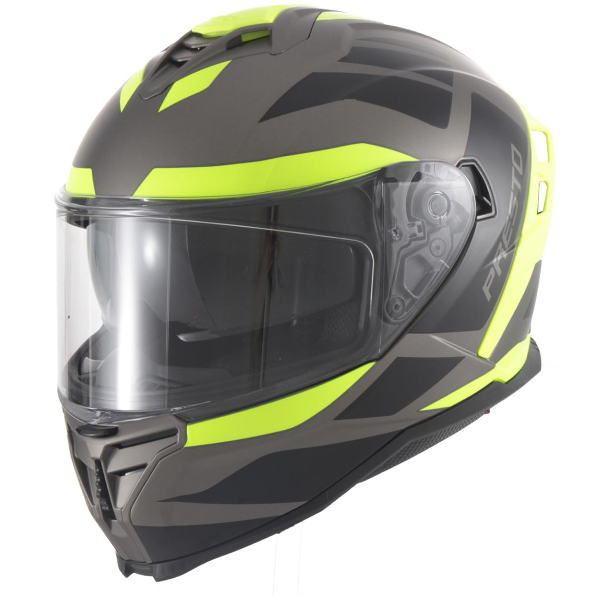 HELM VITO PRESTO INTEGRAAL + ZONNEVIZIER MAT TITANIUM/ZWART/FLUOR M