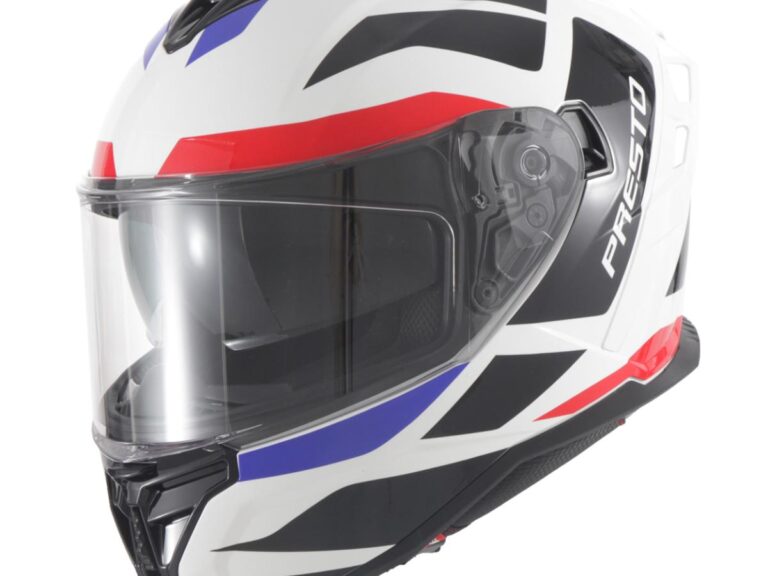 HELM VITO PRESTO INTEGRAAL + ZONNEVIZIER GLANS WIT/DECO S