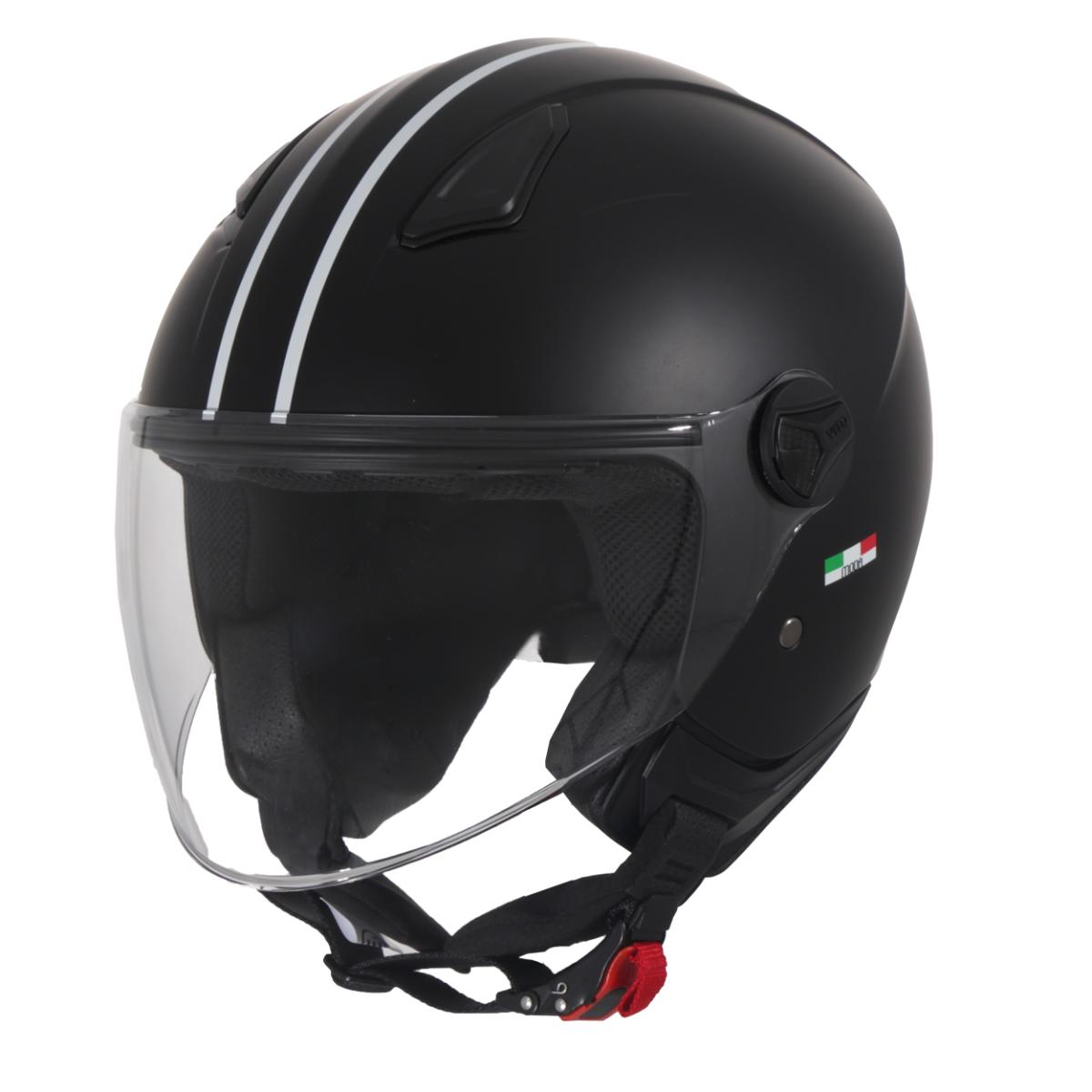 KINDERHELM VITO JET MODA BAMBINO MAT ZWART XXS (YXL) - 51-52CM
