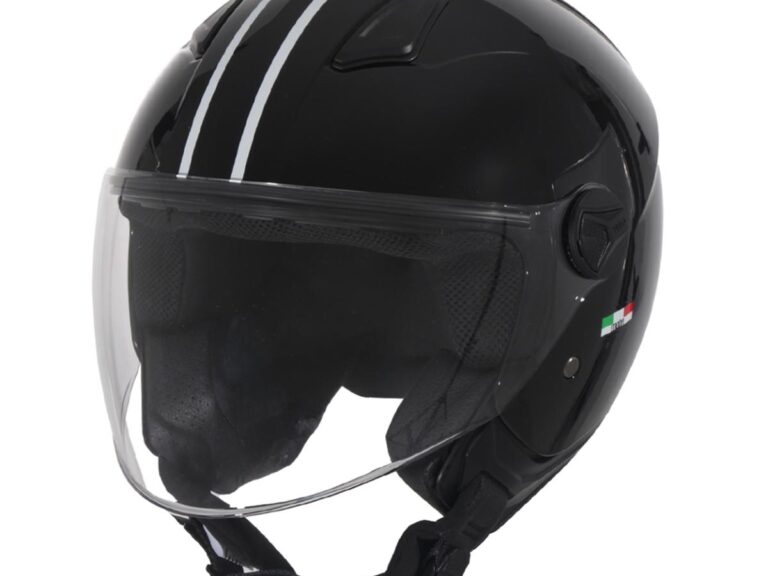 KINDERHELM VITO JET MODA BAMBINO GLANS ZWART XXXS (YL) - 50-51CM