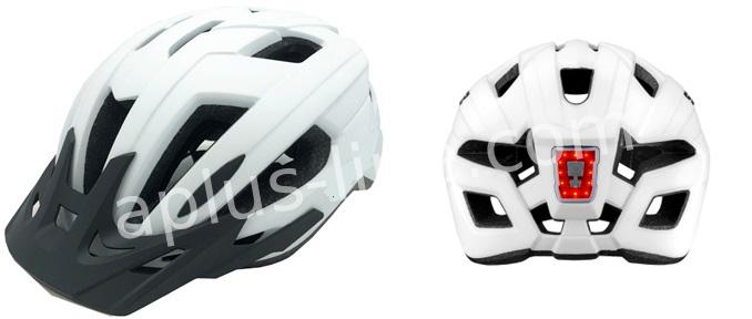 HELM VITO E-TRAVEL GLANS WIT PEAK + VERLICHTING (E-BIKE) S/M (54-58CM)