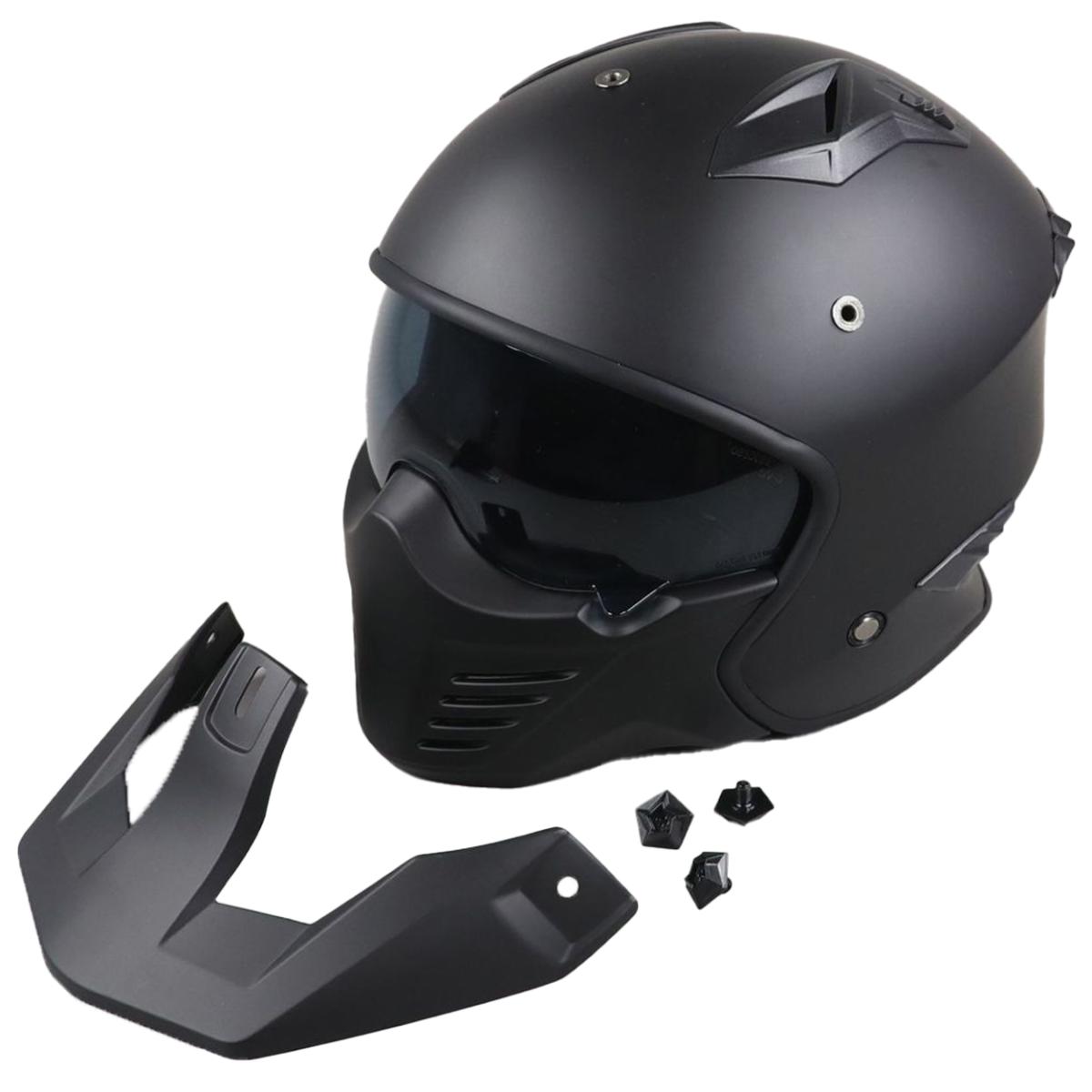 HELM VITO JET BRUZANO MAT ZWART + PEAK XL