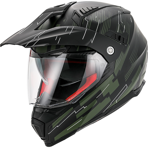 HELM VITO CROSSHELM MET VIZIER MOLINO MAT ZWART/ARMY GREEN M