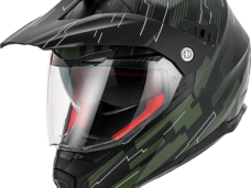 HELM VITO CROSSHELM MET VIZIER MOLINO MAT ZWART/ARMY GREEN XL
