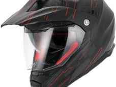 HELM VITO CROSSHELM MET VIZIER MOLINO MAT ZWART/ROOD M
