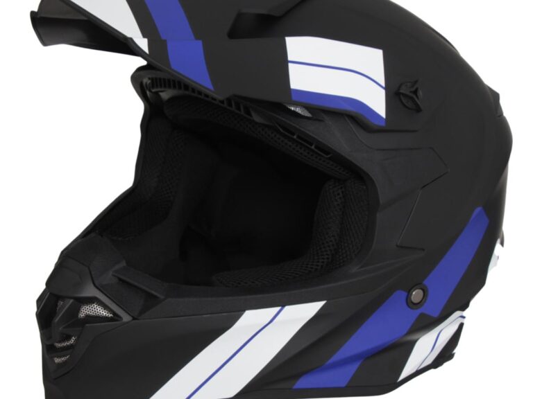 HELM VITO CROSSHELM TIVOLI MAT ZWART/BLAUW/WIT M