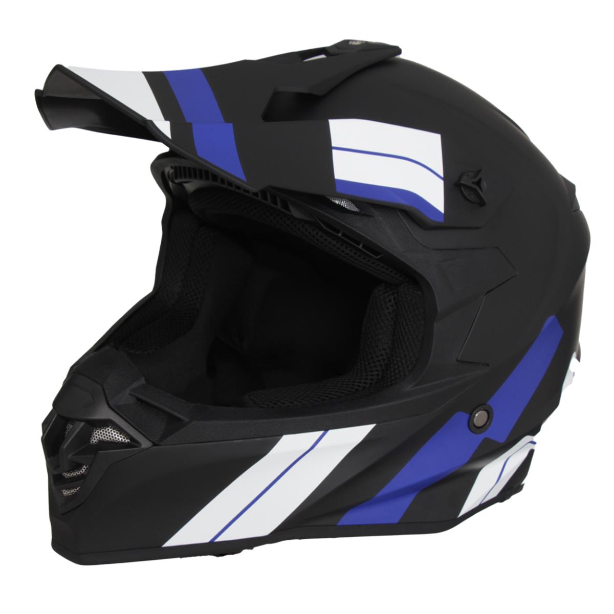 HELM VITO CROSSHELM TIVOLI MAT ZWART/BLAUW/WIT XL