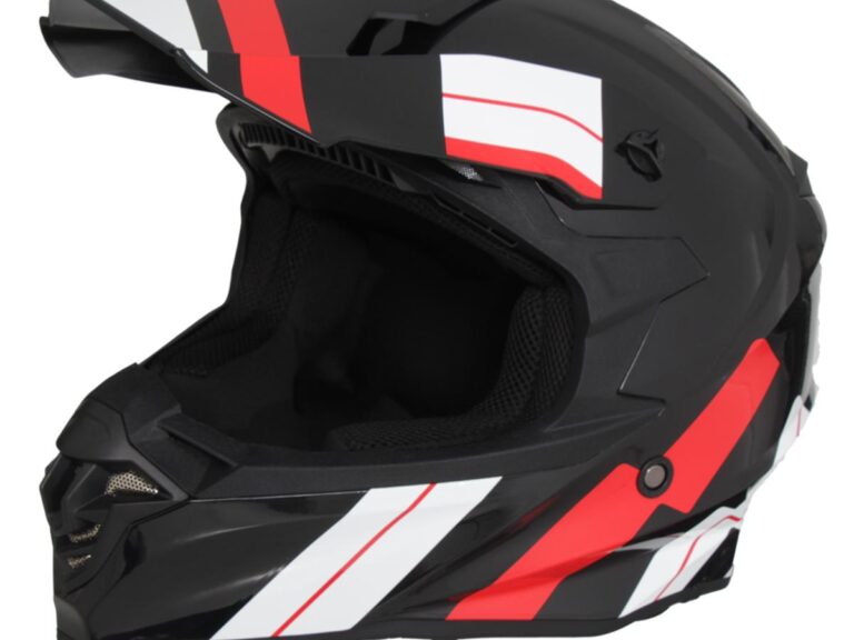 HELM VITO CROSSHELM TIVOLI GLANS ZWART/ROOD/WIT L