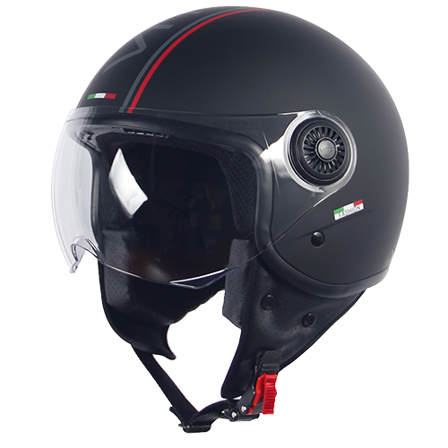 HELM VITO JET LORETO FASHION MAT ZWART XS