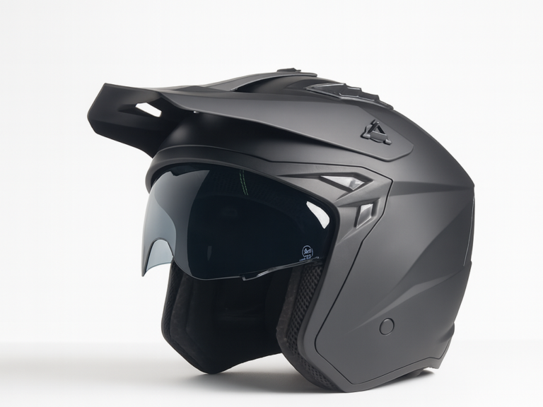 HELM VITO JET TRIAL MAT ZWART M