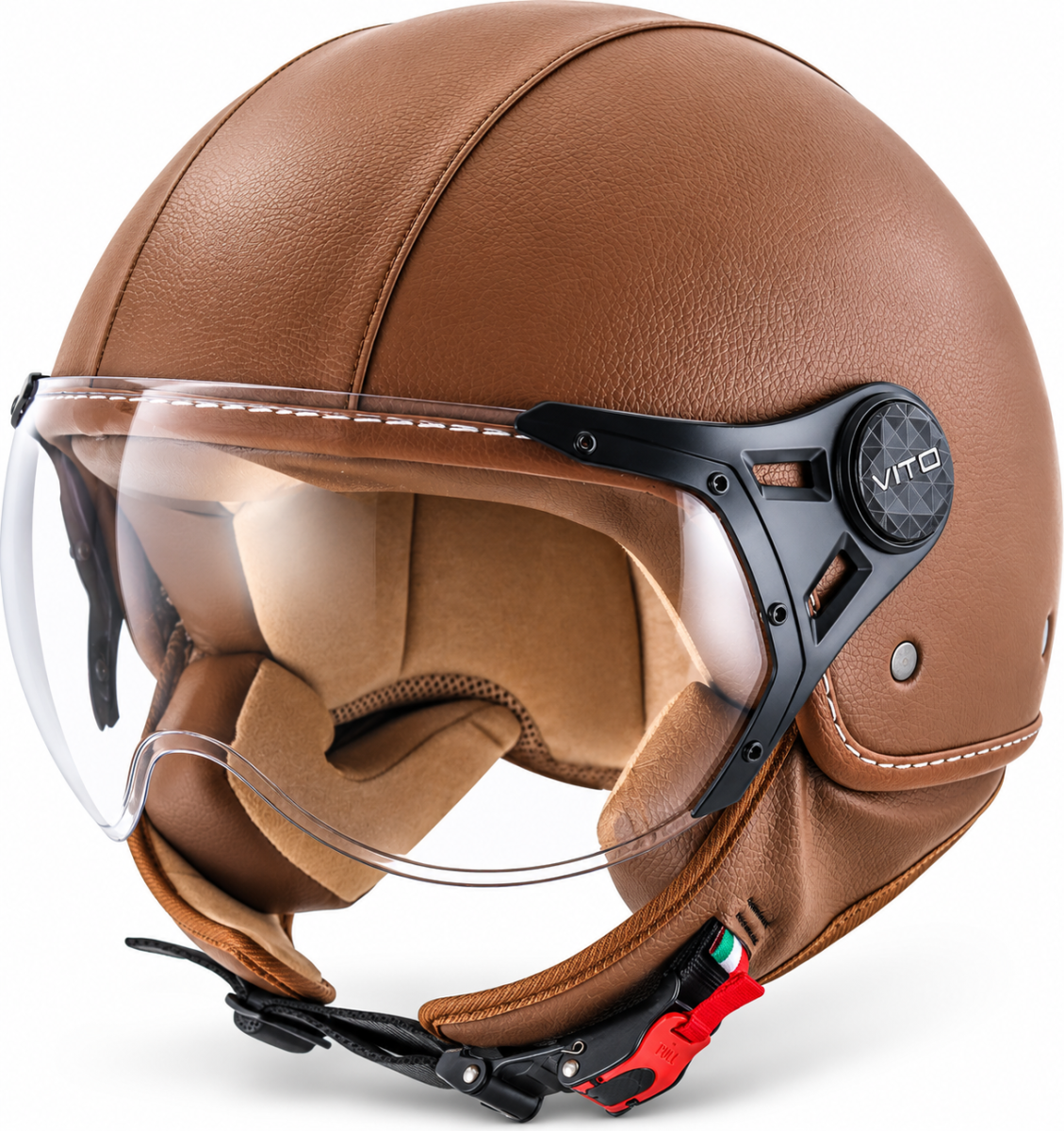 Helm Vito Jet Lavello Bruin Leer Paris L