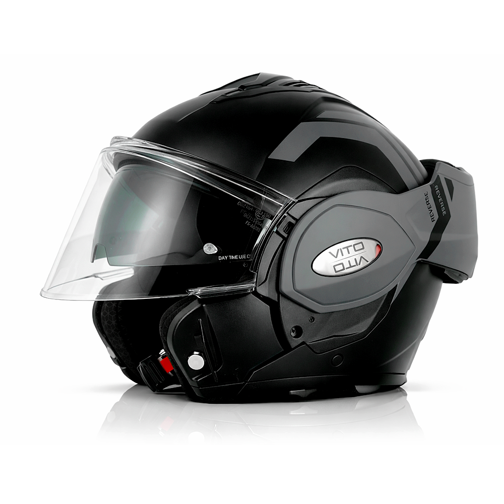 HELM VITO SYSTEEMHELM REVERSE MAT ZWART/GRIJS L