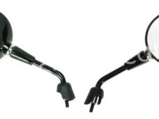 SPIEGELSET APLUS PASSEND OP VESPA PRIMAVERA / GTS (M8) GLANS ZWART (KORT)