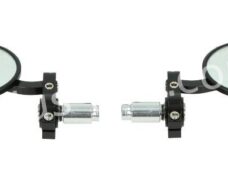 SPIEGELSET /BAR END APLUS UNIVERSEEL CNC MODEL - MAT ZWART (ROND)