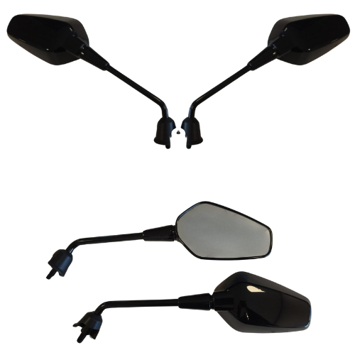 SPIEGELSET APLUS SPORT PASSEND OP VESPA SPRINT (M10) '24> GLANS ZWART (LANG)