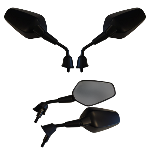 SPIEGELSET APLUS SPORT PASSEND OP VESPA SPRINT (M10) '24> MAT ZWART (KORT)