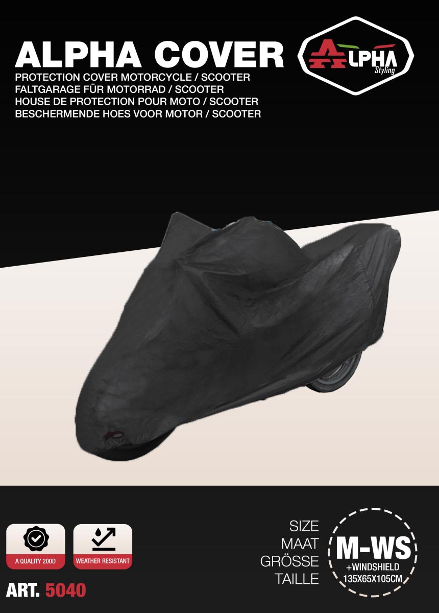 SCOOTERHOES ALPHA COVER M+WS SCOOTER + WINDSCHERM - A KWALITEIT
