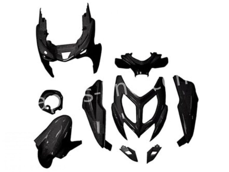 PLAATSET APLUS PASSEND OP YAMAHA AEROX R 2014> - 9 DELIG MAT ZWART