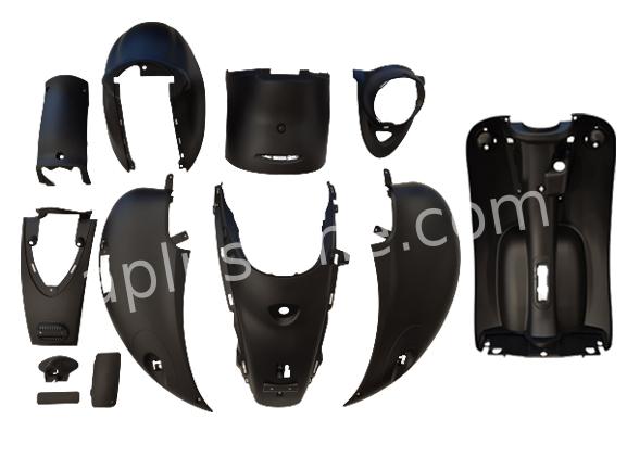 PLAATSET APLUS NEW FLASH/PICO MAT ZWART (ENKEL GESPOTEN DELEN)