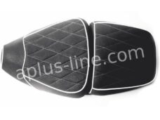 2 DELIG ZADEL VX 50 / LOOK A LIKE LX/S - ZWART - RUIT MOTIEF