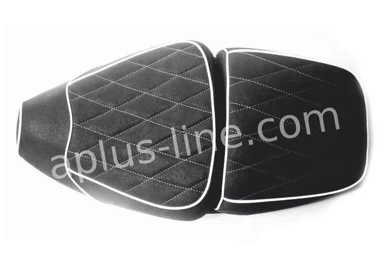 2 DELIG ZADEL VX 50 / LOOK A LIKE LX/S - ZWART - RUIT MOTIEF