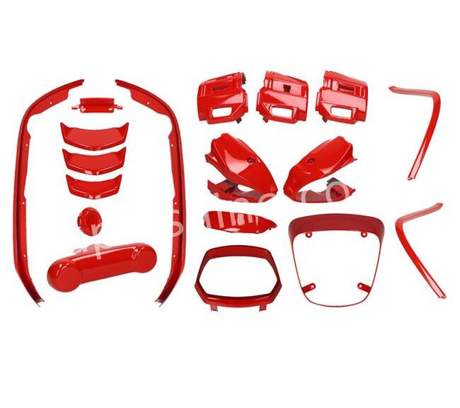 OMLIJSTING SET APLUS PASSEND OP VESPA SPRINT 2018> ROSSO ROOD (OP=OP PRIJS)