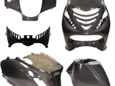PLAATSET APLUS PASSEND OP PIAGGIO ZIP SP 5 DELIG PSYCHEDELIC ZWART/GRIJS