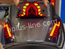 ACHTERLICHT ALPHA LED/TUBE PASSEND OP PIAGGIO ZIP  - SMOKE 'MOVING'