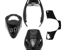 PLAATSET APLUS ZIP MODEL ORIGINEEL VOORKAP 4-DELIG - GLANS ZWART