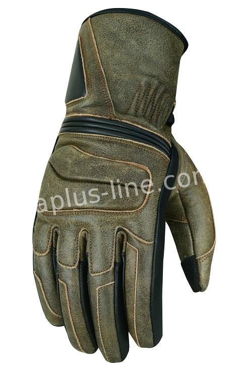 HANDSCHOEN ALPHA STYLING RETRO BROWN LEATHER - L