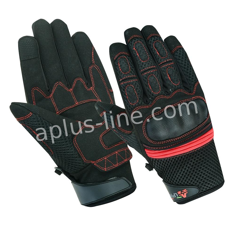 HANDSCHOEN ALPHA STYLING CITTA ZWART/ROOD - M (NETTO PRIJS)