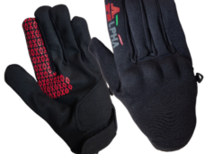 HANDSCHOEN ALPHA STYLING CARINO ZWART/ROOD - L
