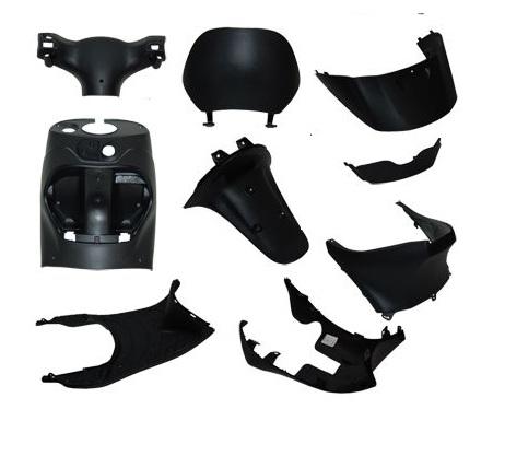 JUEGO DE PANELES INTERIORES APLUS PARA PIAGGIO ZIP NEGRO 9 PIEZAS