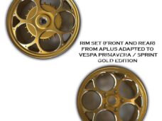 VELGEN SET APLUS (VOOR + ACHTER) PASSEND OP VESPA PRIMAVERA/SPRINT GOLD EDITION