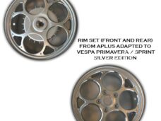 VELGEN SET APLUS (VOOR + ACHTER) PASSEND OP VESPA PRIMAVERA/SPRINT ZILVER EDITION