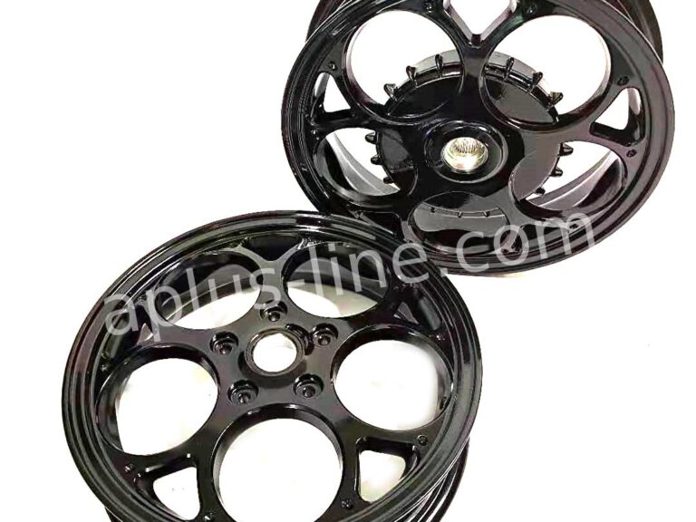 VELGEN SET APLUS (VOOR + ACHTER) PASSEND OP VESPA PRIMAVERA/SPRINT SHINY BLACK /SHINY BLACK EDITION
