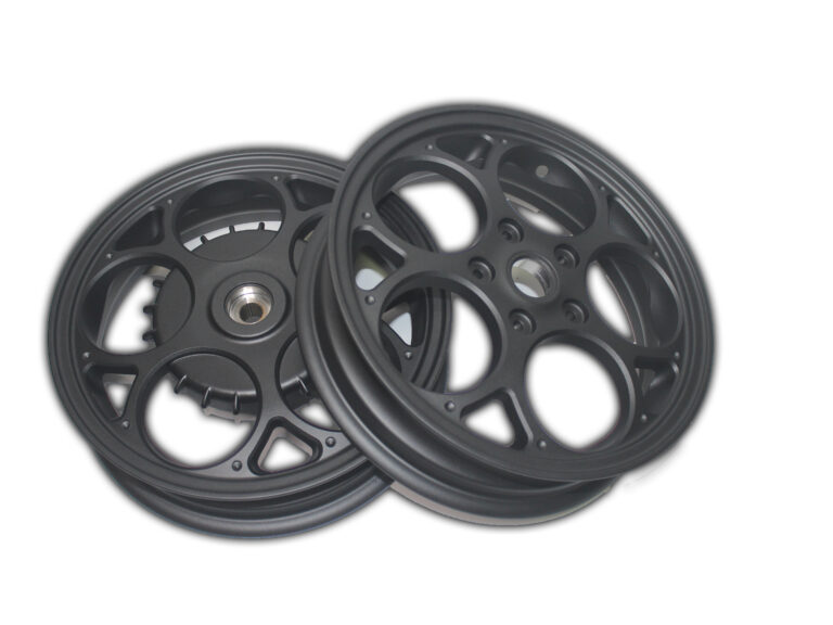 VELGEN SET APLUS (VOOR + ACHTER) PASSEND OP VESPA PRIMAVERA/SPRINT - MATT BLACK EDITION - NETTO PRIJS